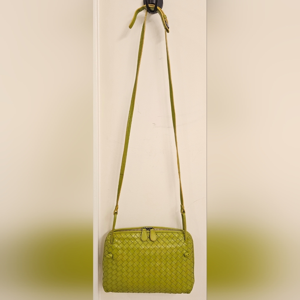 Bottega Green Crossbody Bag